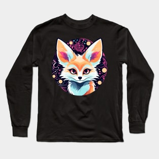 Fennec Fox Illustration Long Sleeve T-Shirt